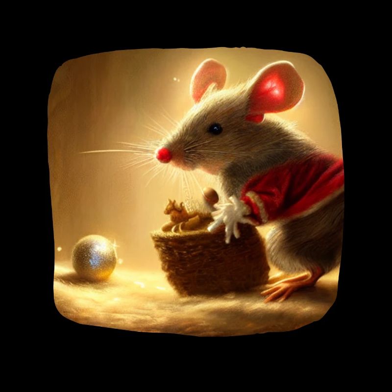Souris à motif de Noël