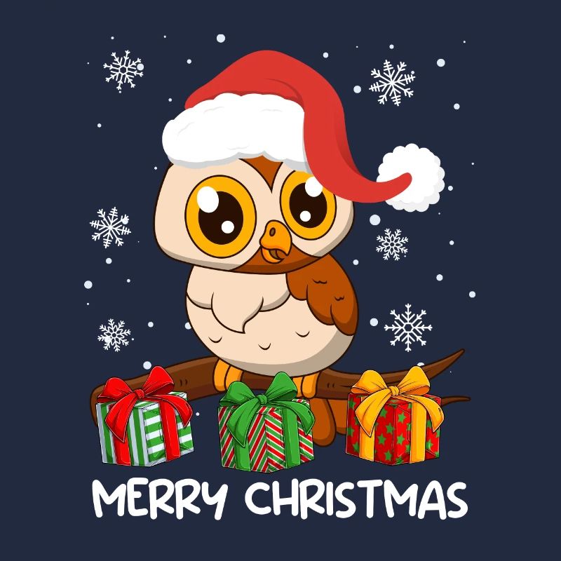 Frohe Weihnachten Eule Weihnachten