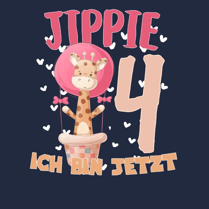 Jippie ich bin jetzt 4 Giraffe 4. Geburtstag