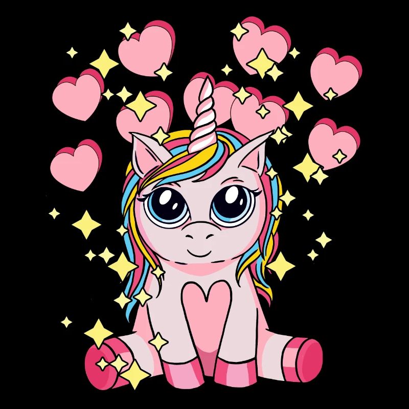 herzliches Einhorn Fabeltier Kinder Sternenstaub