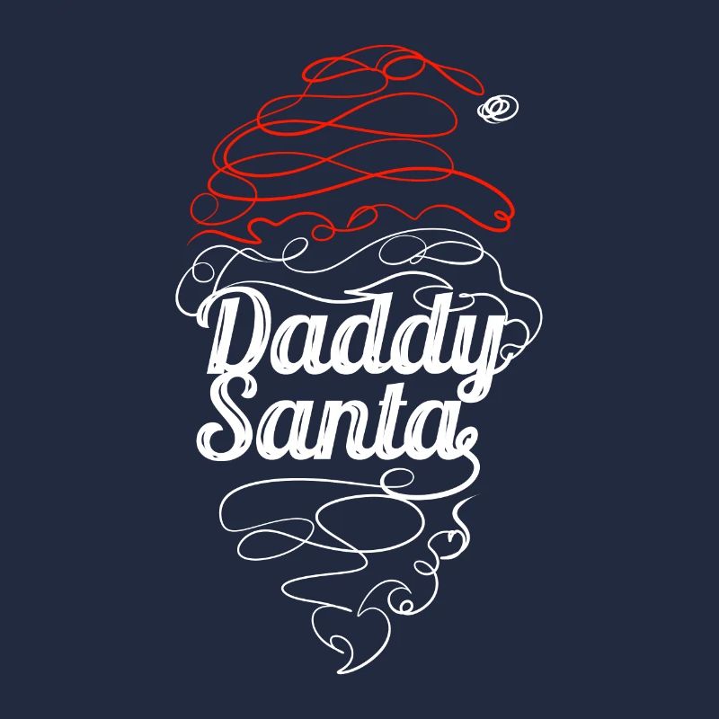 Lineart Daddy Santa Hat And Beard Christmas