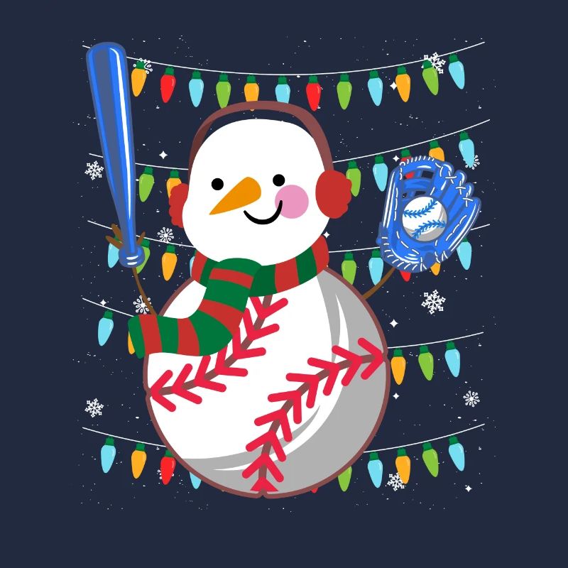Baseball Schneemann Baseballspieler