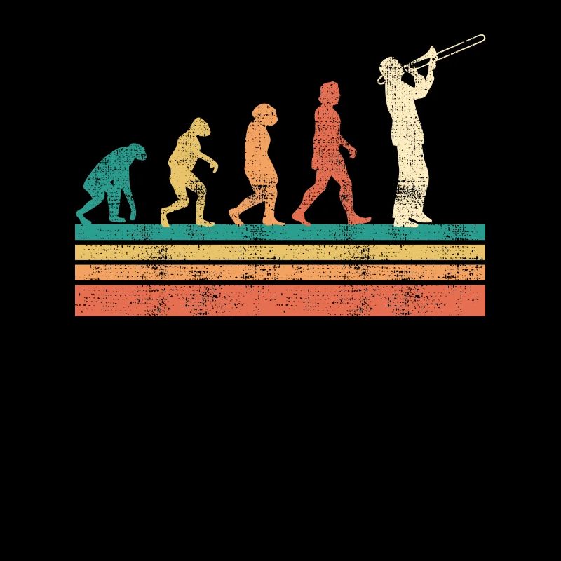 Musiker Posaunist die Evolution Posaune