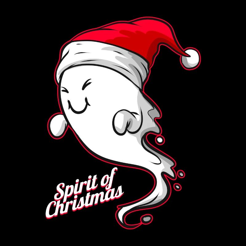 Fantôme avec le chapeau du père Noël de Noël