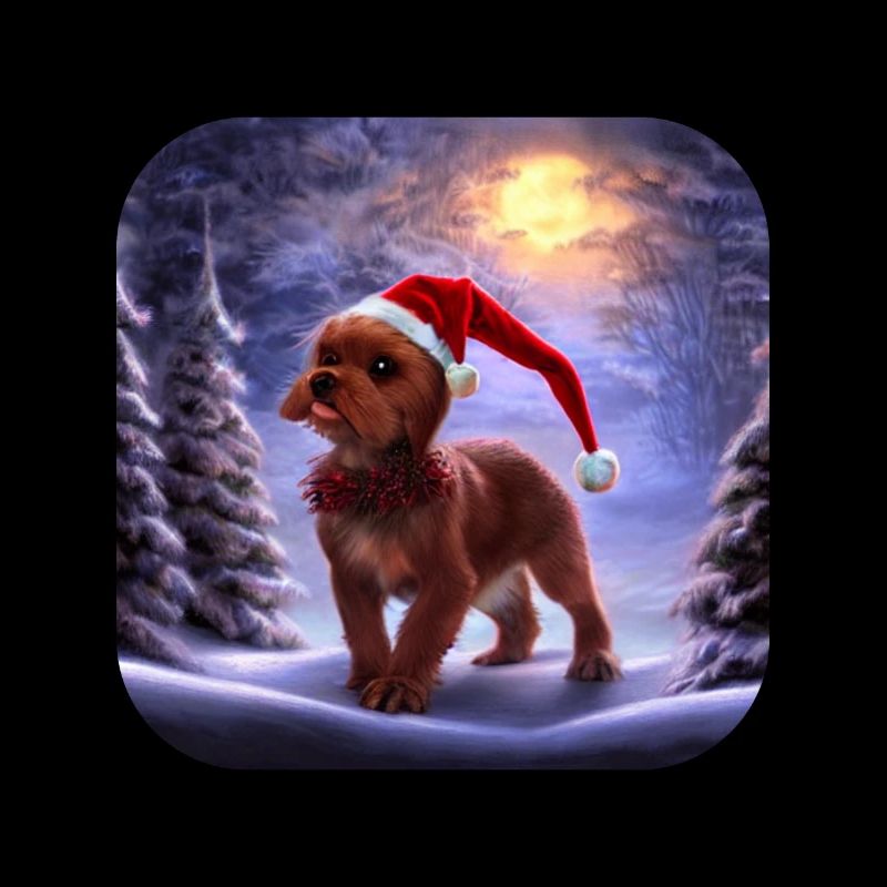 Motif de Noël chiot mignon