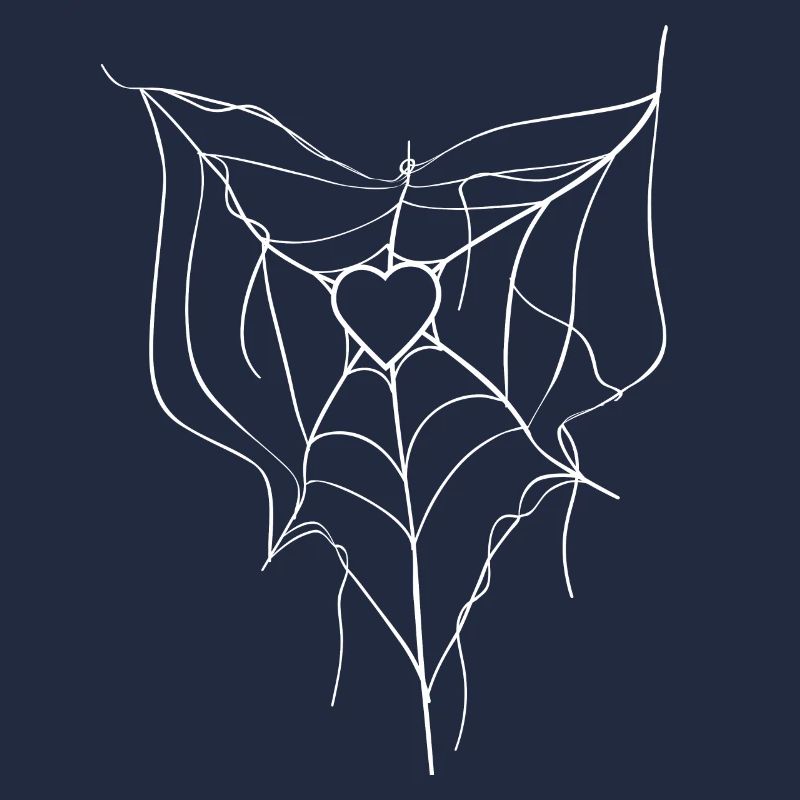 Spider Web Heart Goth Gothic Spider Net