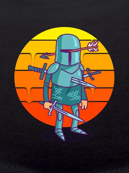 Cartoon Knight Sunset