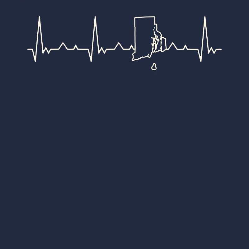 Rhode Island State USA. Herz. Liebe. Ekg. Impuls.