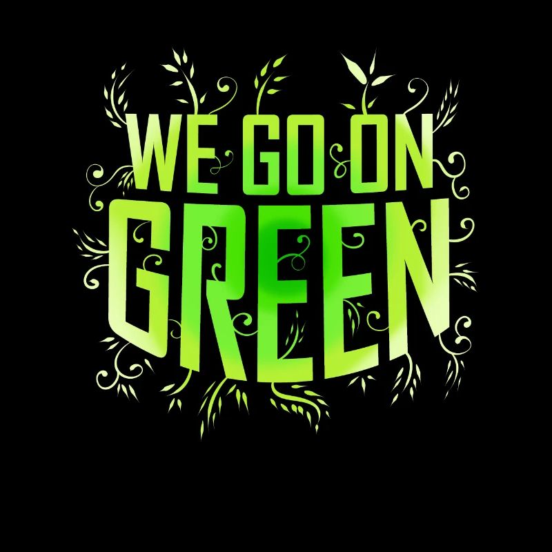 Logo vert We Go On pour végétarien et végétalien