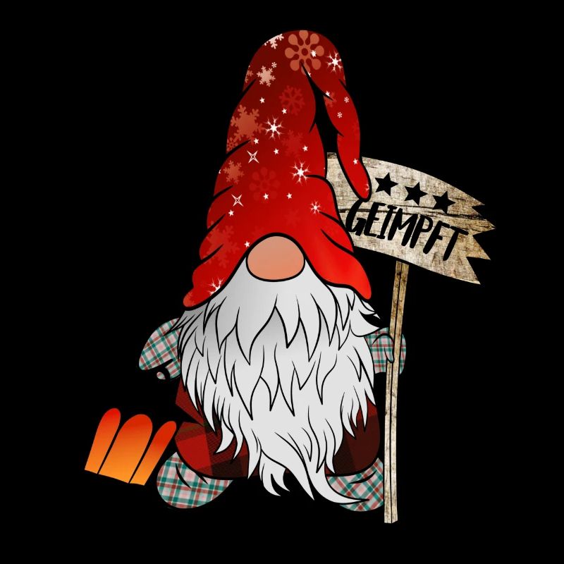 Geimpfter Wichtel Weihnachts Gnom