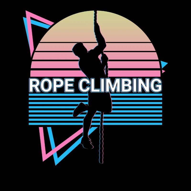 Seilklettern Seilkletterer Retro