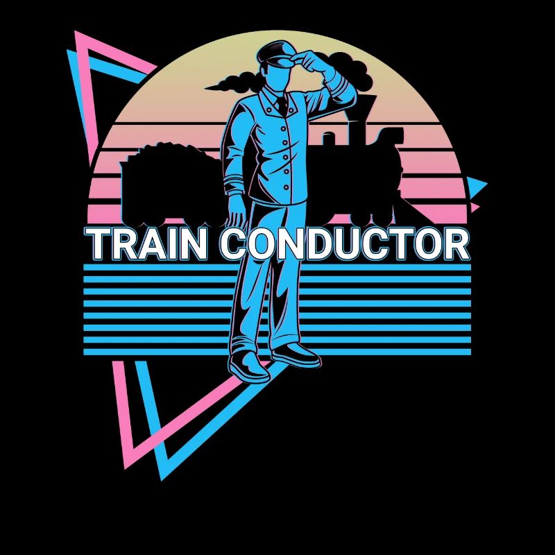 Train conducteur Retro