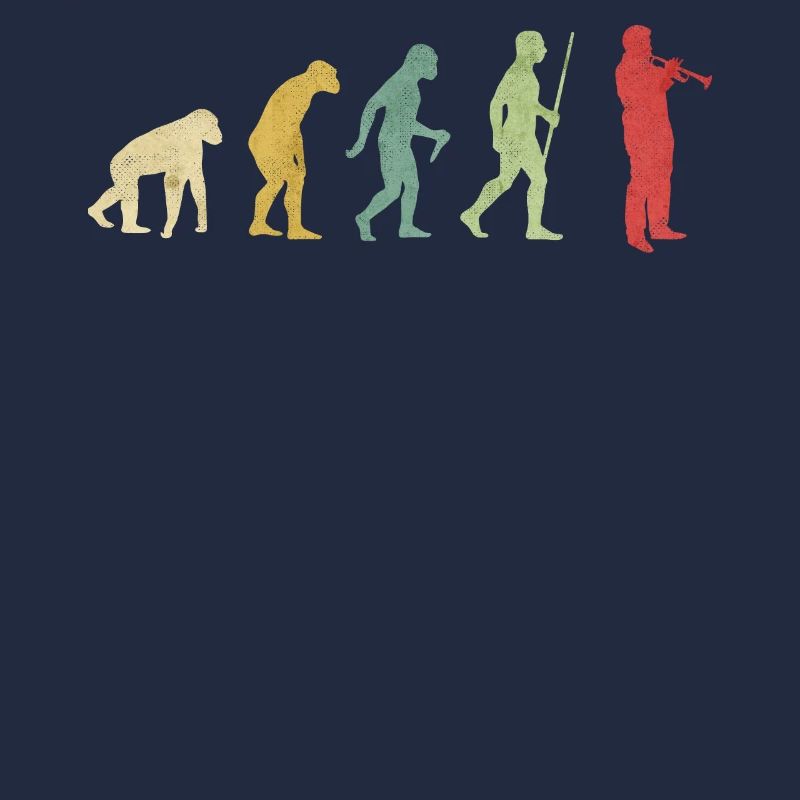 Trumpet Playing Man Evolution