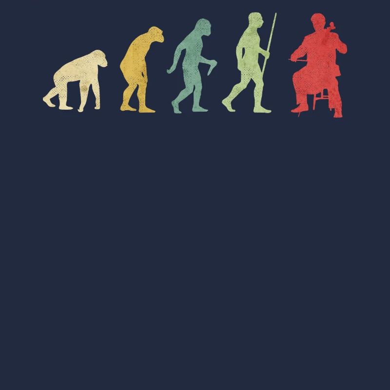 Cello Playing Man Evolution