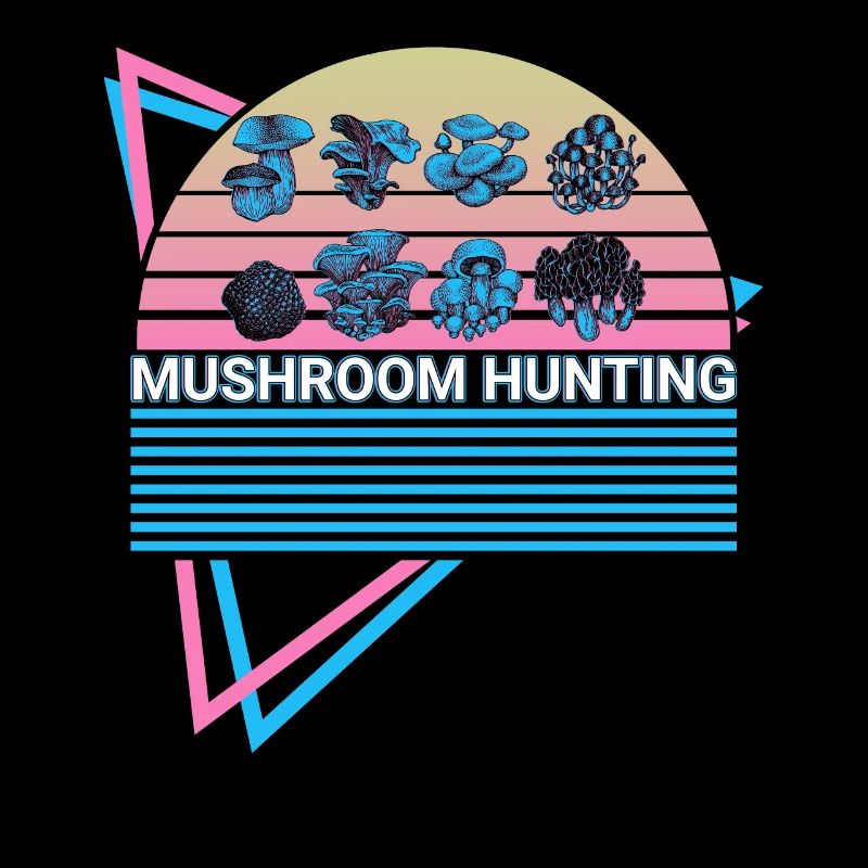 Chasse aux champignons Chasseurs de champignons rétro