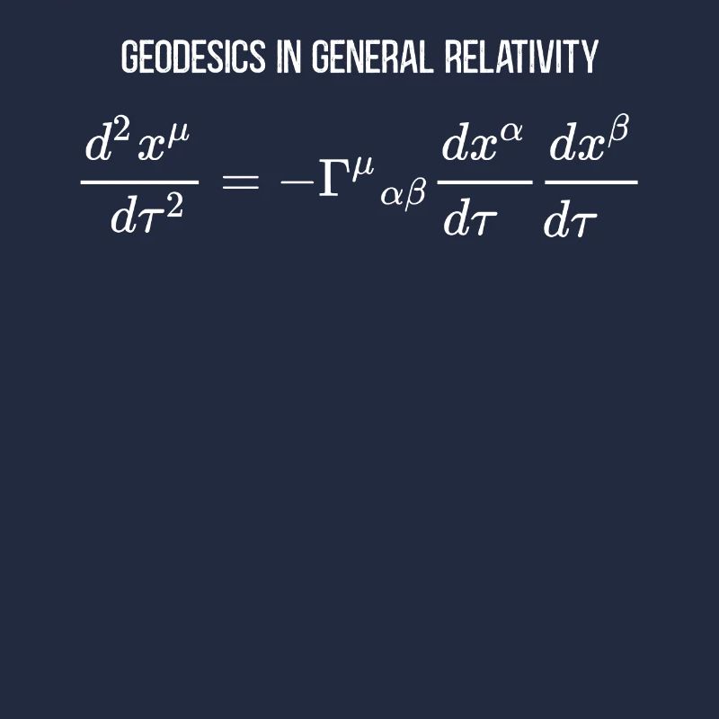 Équation géodésique Différentiel de relativité générale