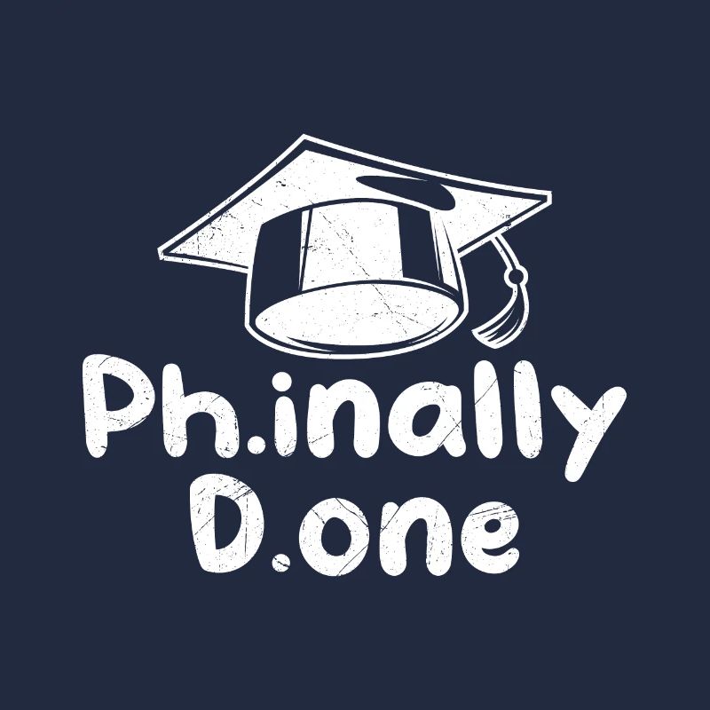 Phinished Endlich fertig Doktor Ph.D Doktortitel
