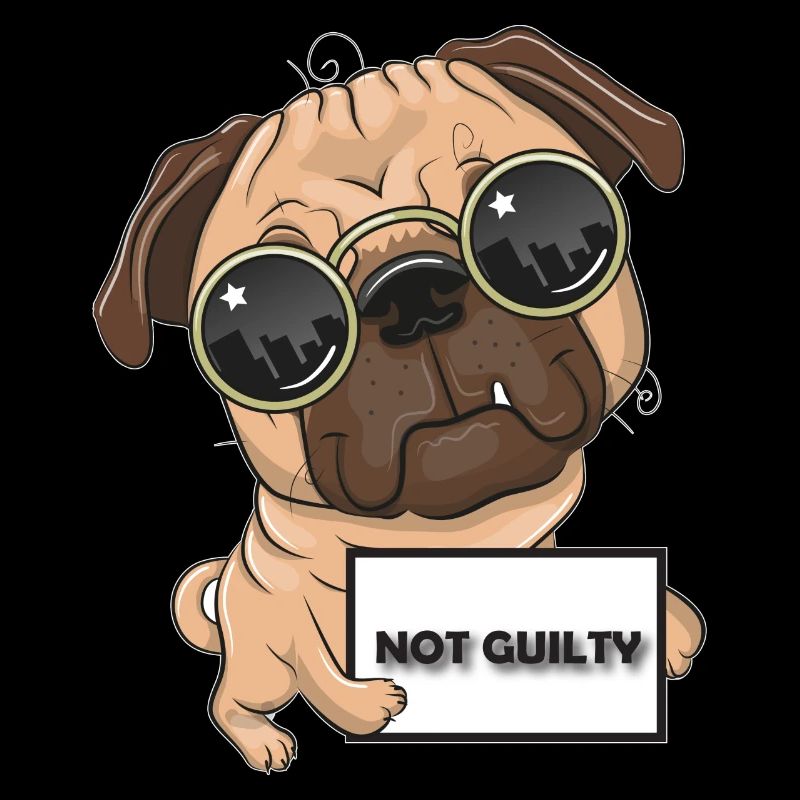 Drôle de chemise de chien - Non coupable