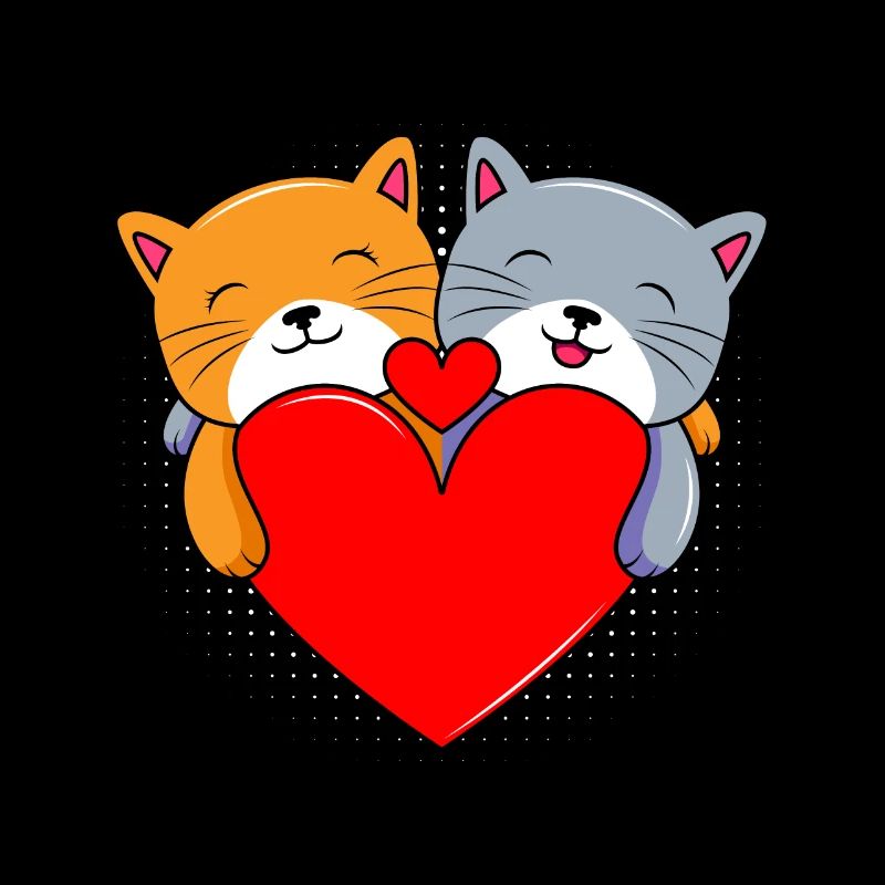 Chats amoureux de la Saint-Valentin Cher Valentin
