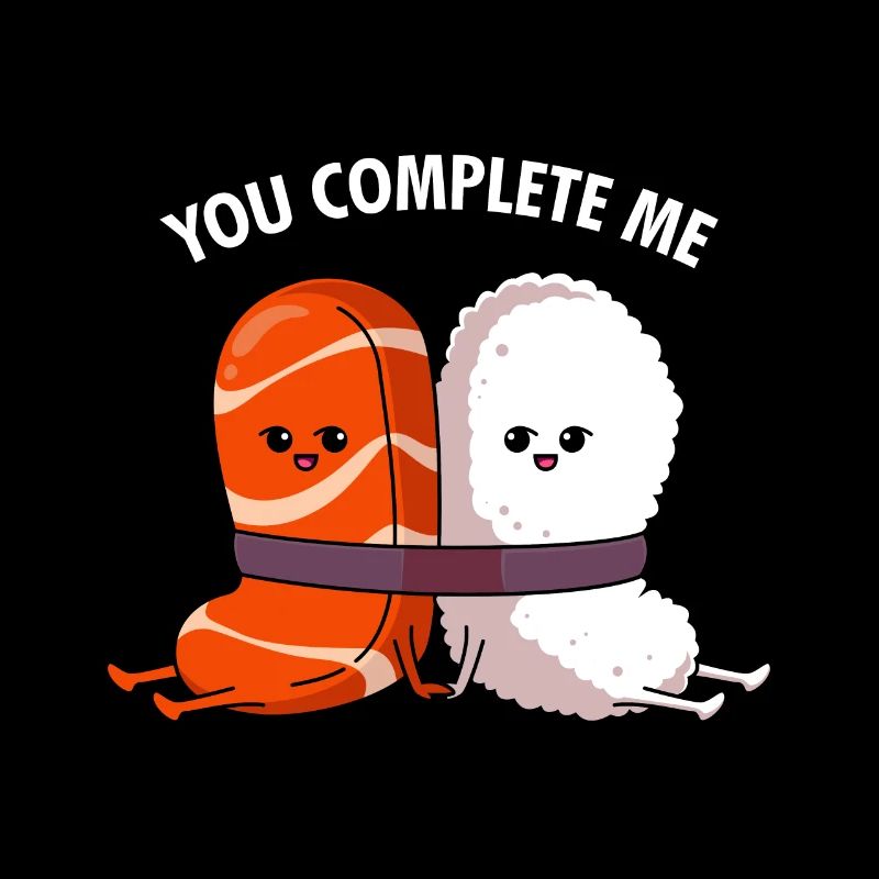 Tu me complétes Perfect Match Couple Saint-Valentin