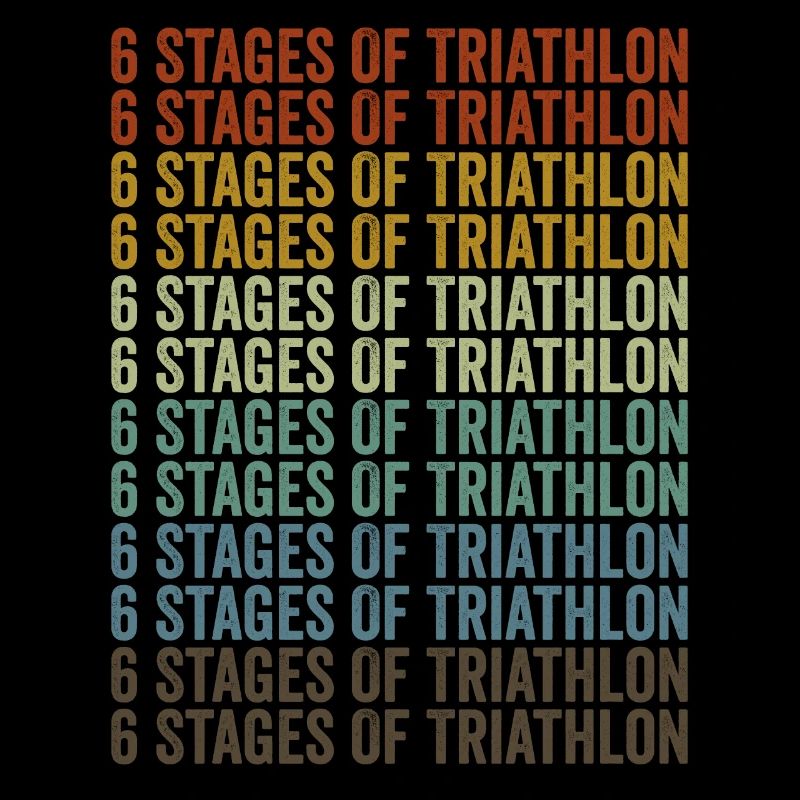 6 Etappen des Triathlons Triathleten Triathlon