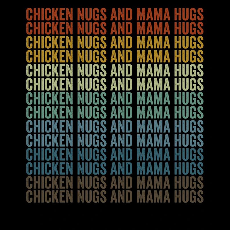 Pouges de poulet et maman embrasse les pépites de poulet maman