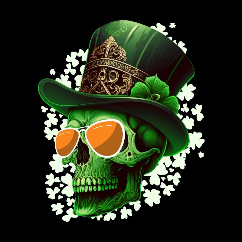Fête de la Saint-Patrick Squelette irlandais leprechaun