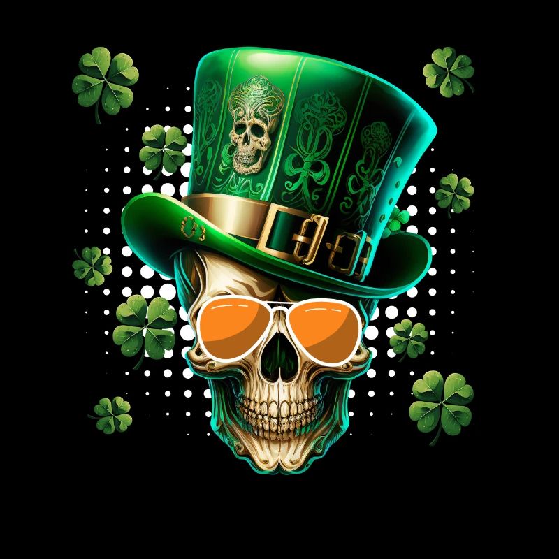 Fête de la Saint-Patrick Squelette irlandais leprechaun
