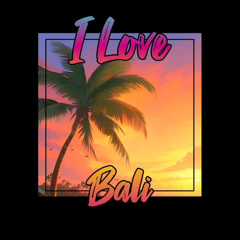 Bali sunset with declaration of love