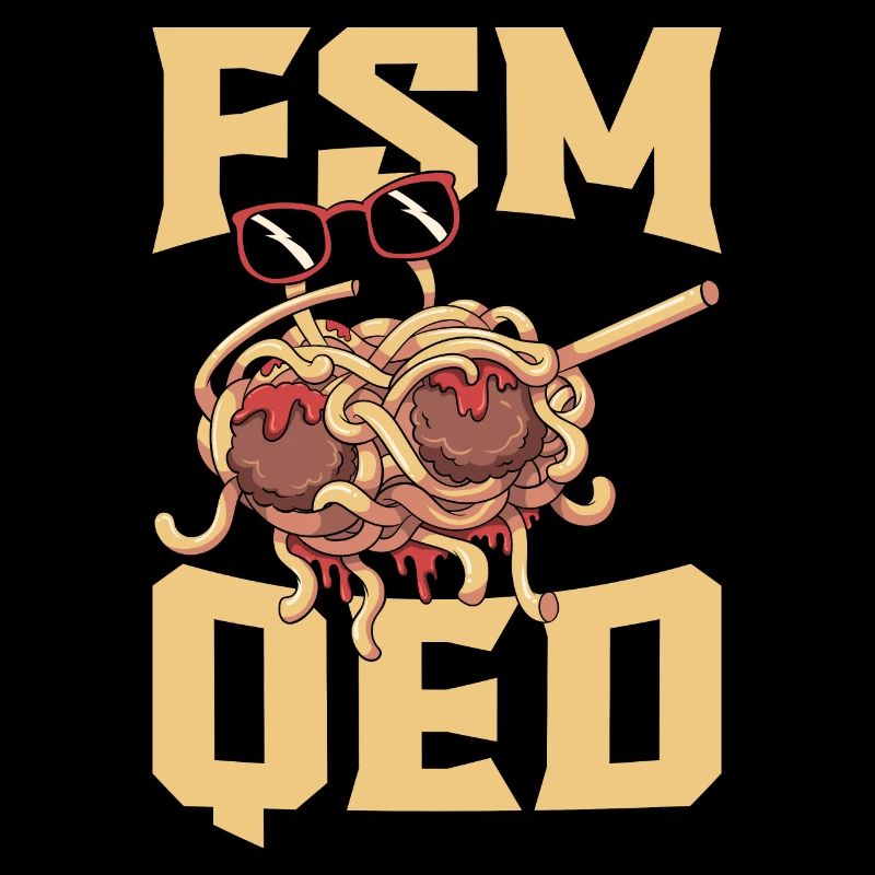 Tupfende fliegende Spaghettimonster Pastafarian
