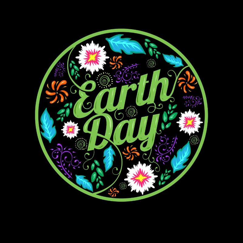 Logo With Flowers, Feathers And Ornaments For