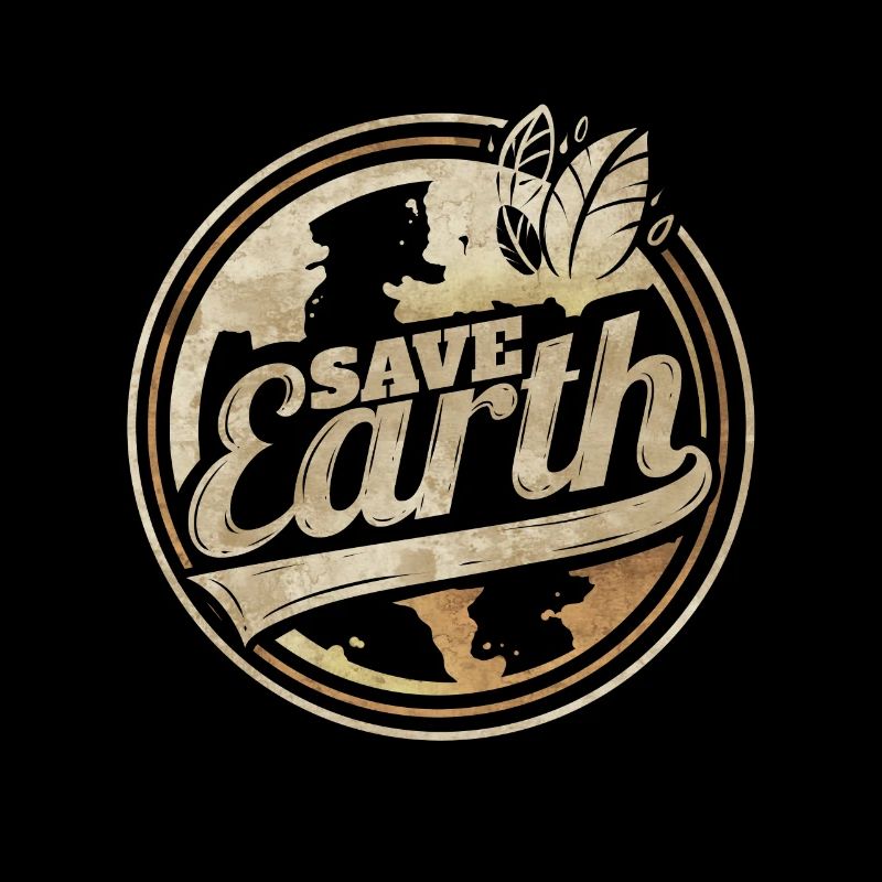 Logo Save Earth For Earth Day