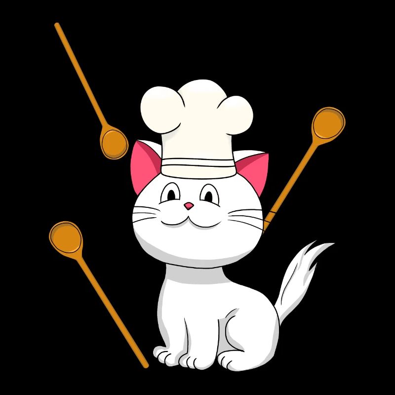 Katze Koch Kochmütze Geburtstagsgeschenk kochen