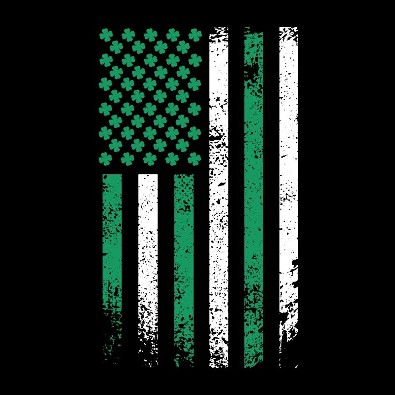 Le trèfle de la Saint-Patrick des États-Unis quitte le drapeau des États-Unis