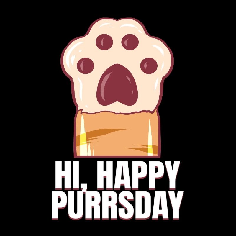 Greeting Cat Paw On Purrsday