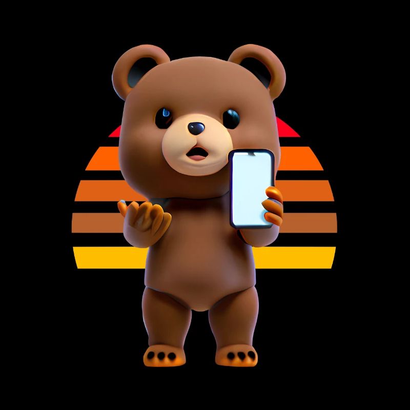 Ours avec smartphone