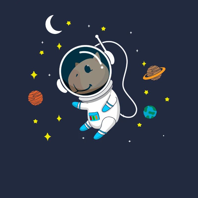 Astronaut Capybara guinea pig