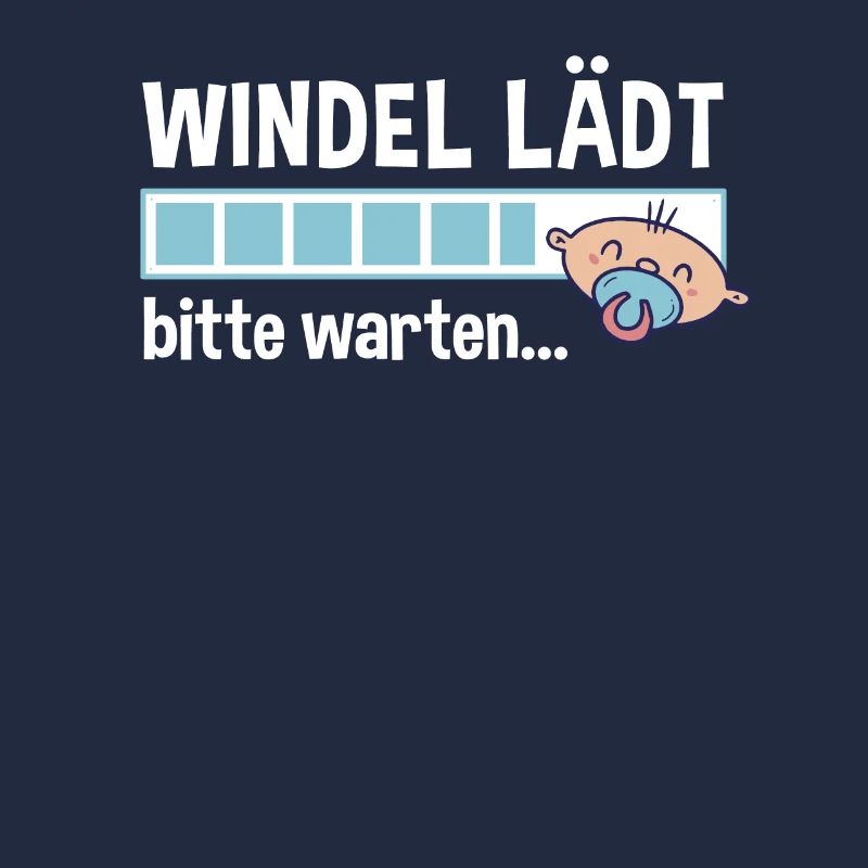 Windel lädt bitte warten Ladebalken Baby Spruch