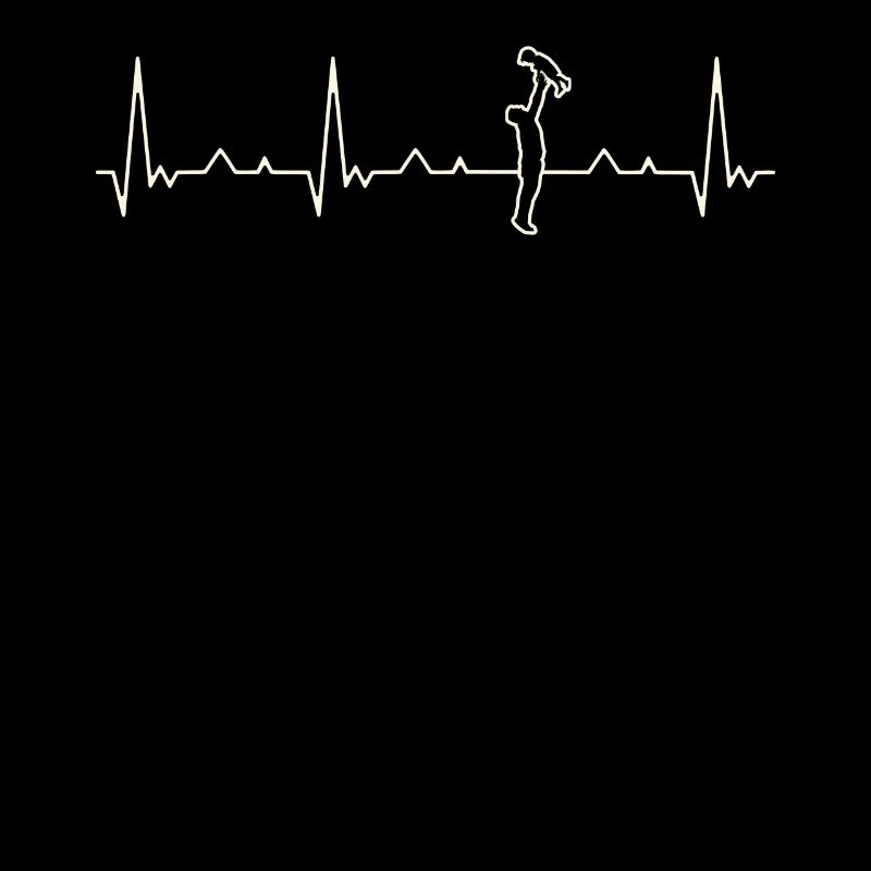 Padre ama jugar con hijo. Corazón. Amor. Ekg.