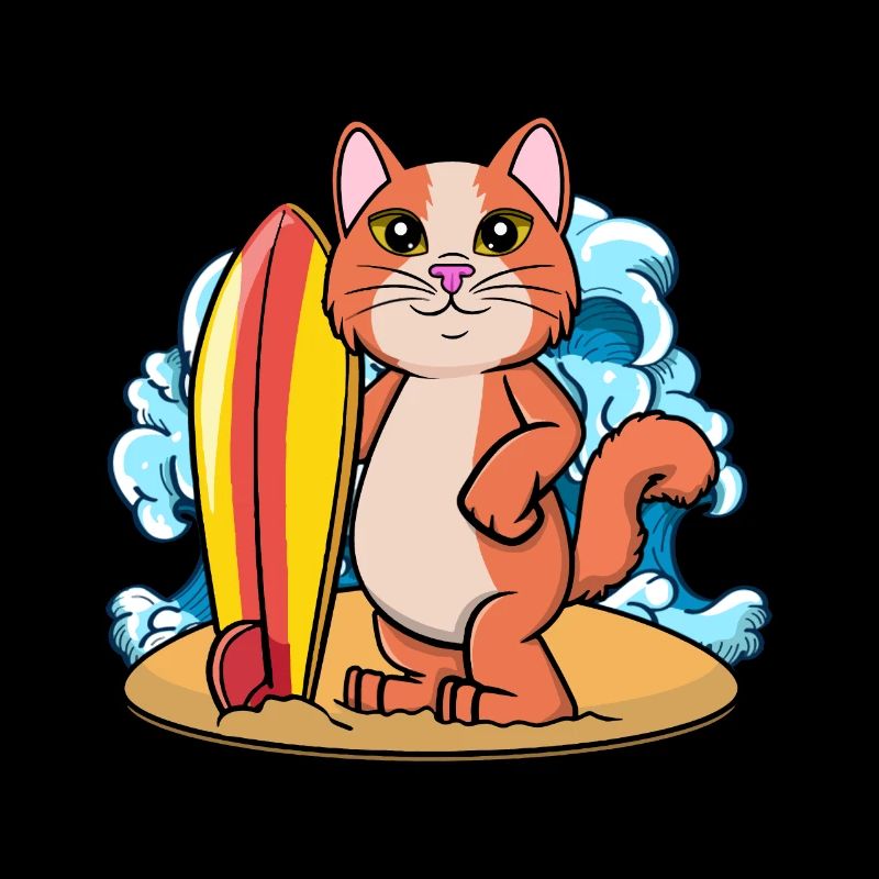 Surfing Cat Whisperer Surfer