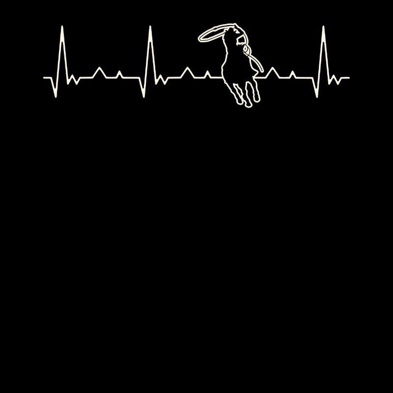 Codgirl lasso caballo. Corazón. Amor. Ekg.