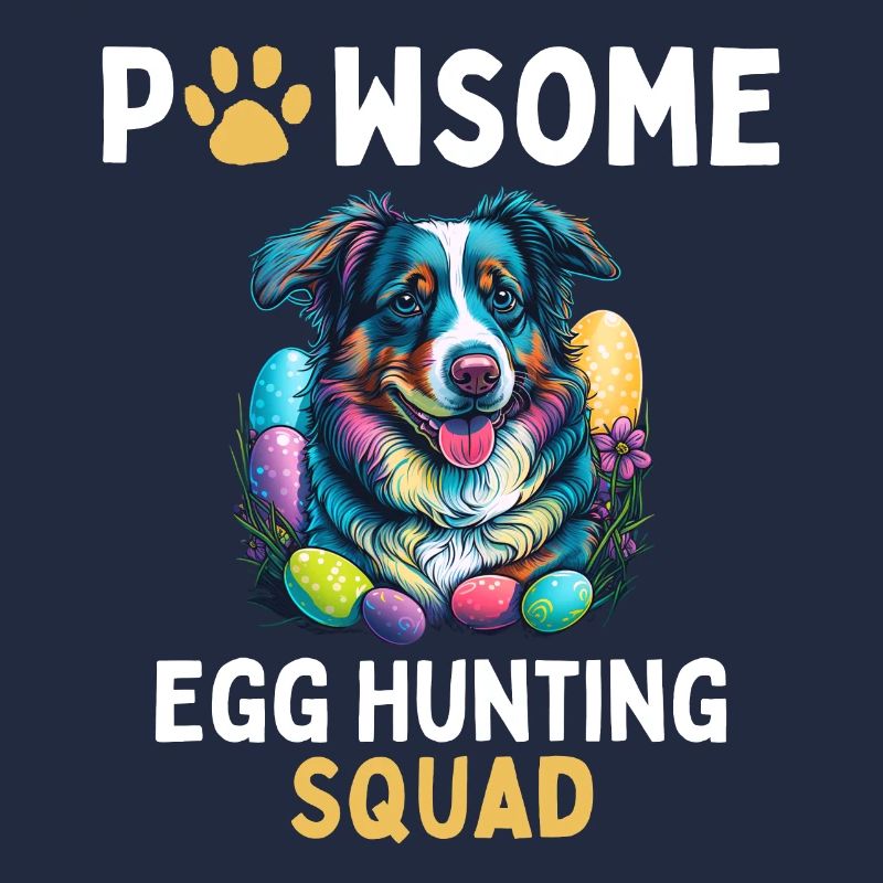 Australian Shepherd Easter Egg Hunting Squad Match