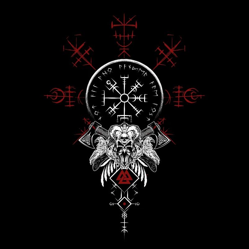 Keltischer Vikinger Vegvisir Kompass Wikinger