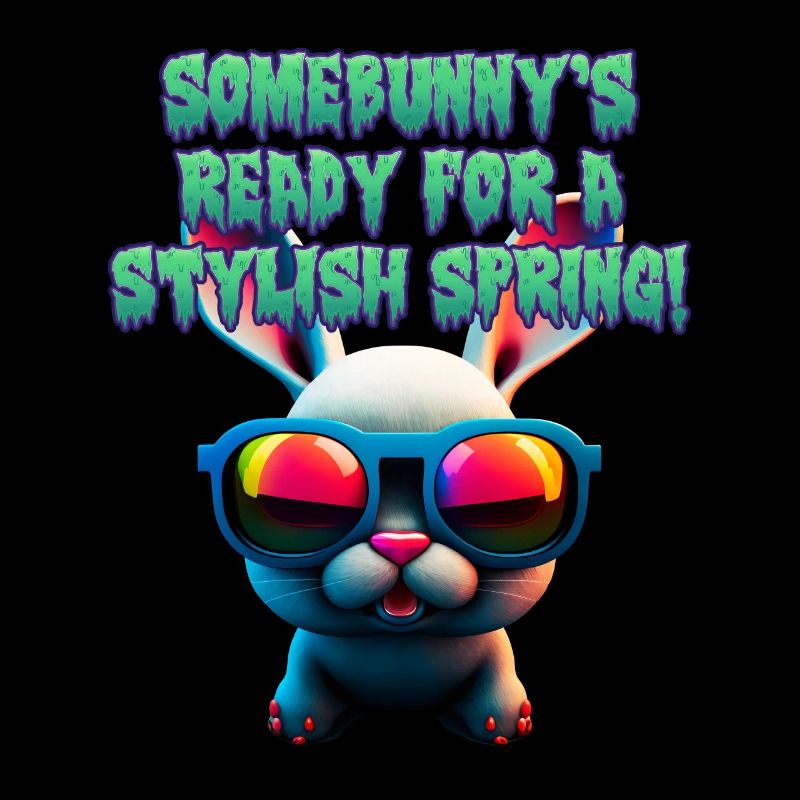 Joyeuses Pâques Lapins de Pâques cool avec style