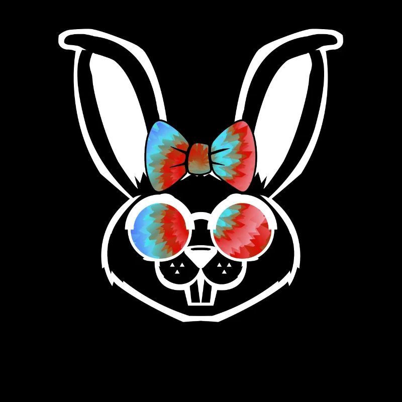 Hasengesicht Cooler Osterhase mit Brille