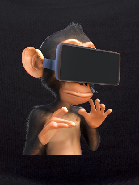 Monkey with VR glasses