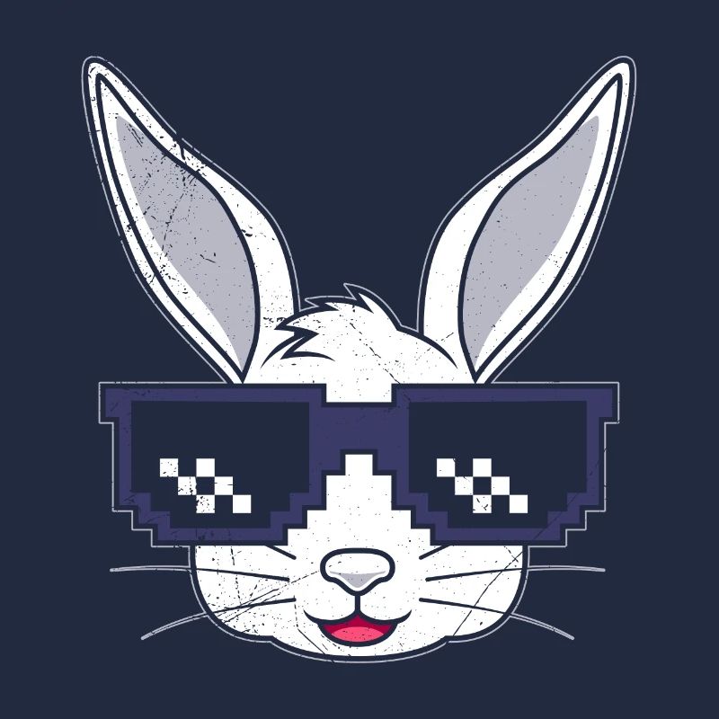 Bunny Face Cool Easter Bunny with Glasses
