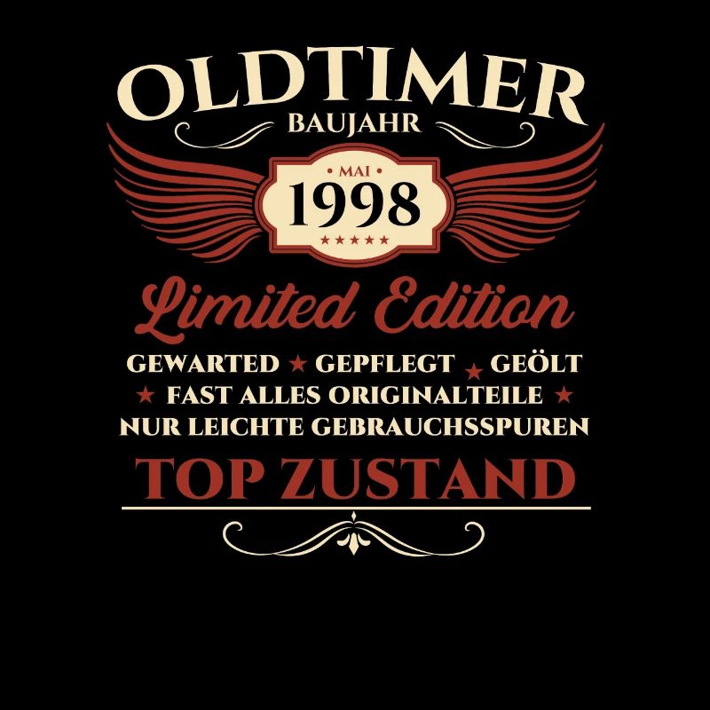 25. Geburtstag Mann Oldtimer Mai Jahrgang 1998