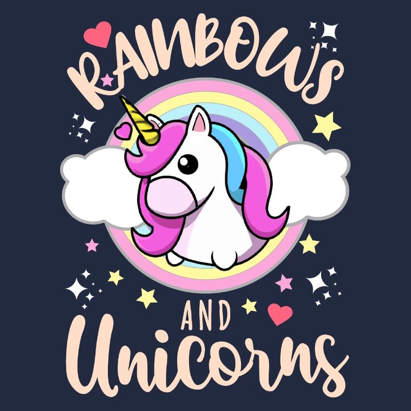 Regenbogen und Einhorn