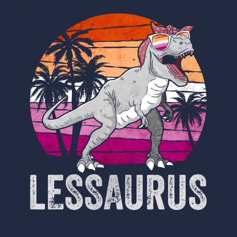 Lesbian Pride Flag Dinosaur Trex LGBTQ